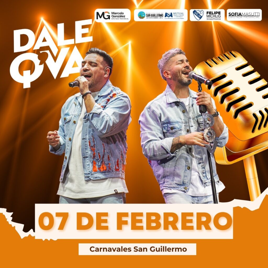 Carnavales en San Guillermo próximo 7 de febrero junto a Dale que va